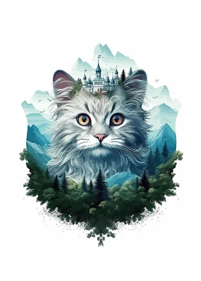 Cat in watercolor