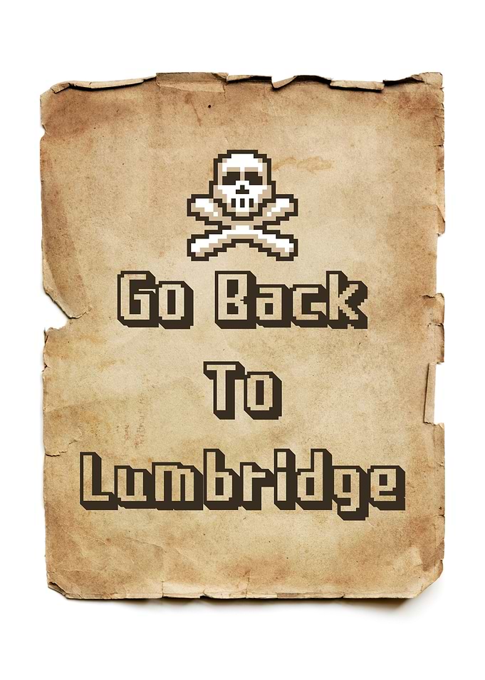 Lumbridge Meme Retro Quote
