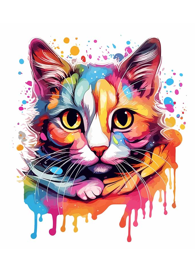 Cat in watercolor