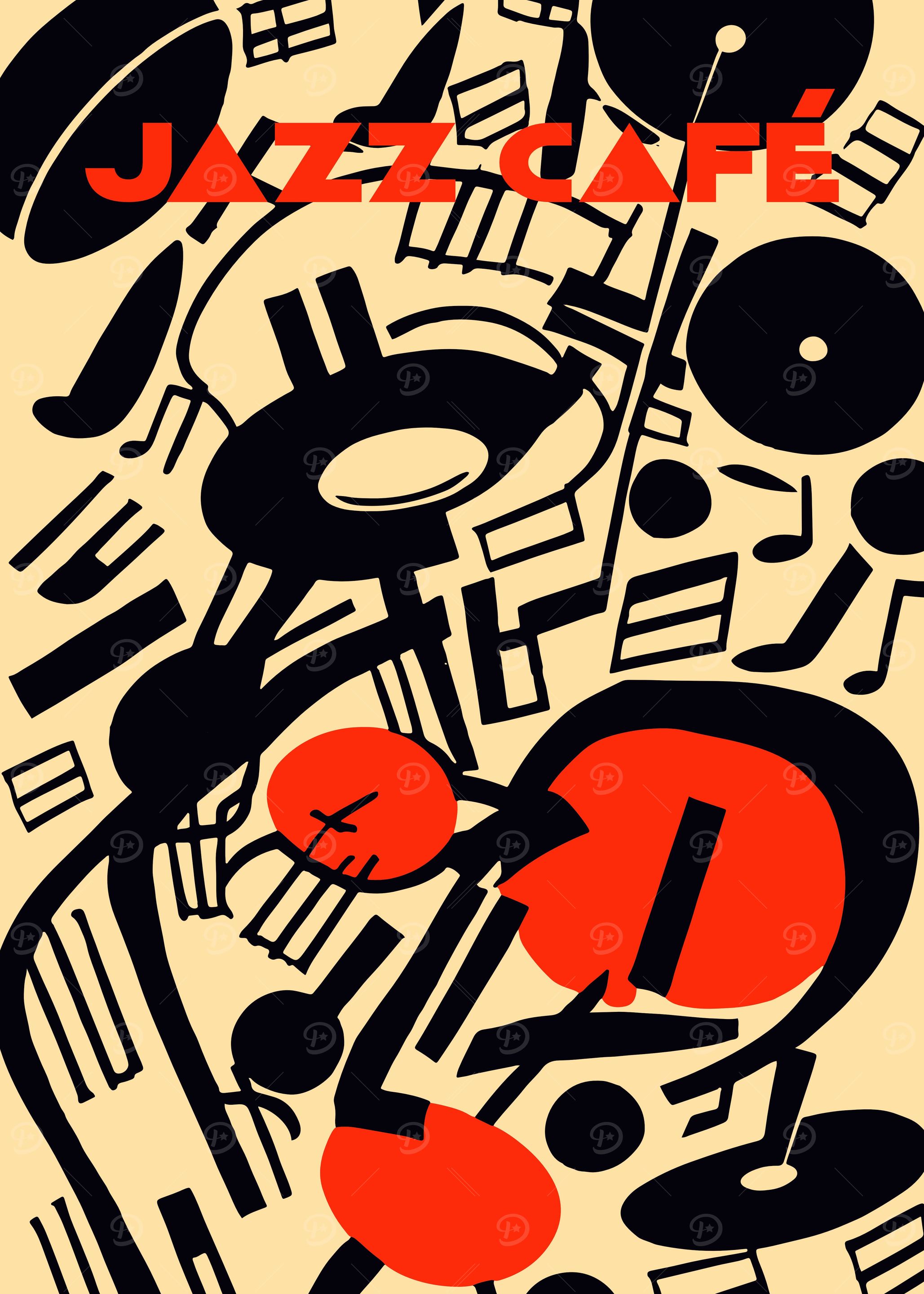 Retro Jazz Cafe Poster