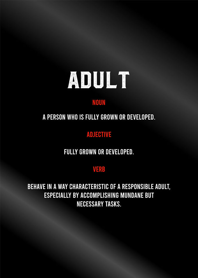 sdult definition poster
