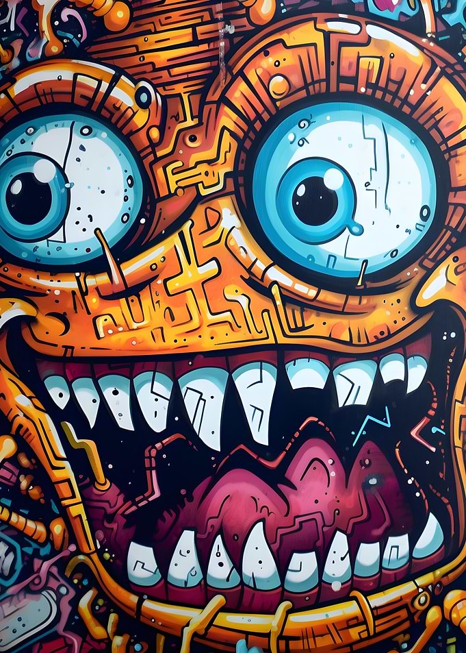 Graffiti wall art