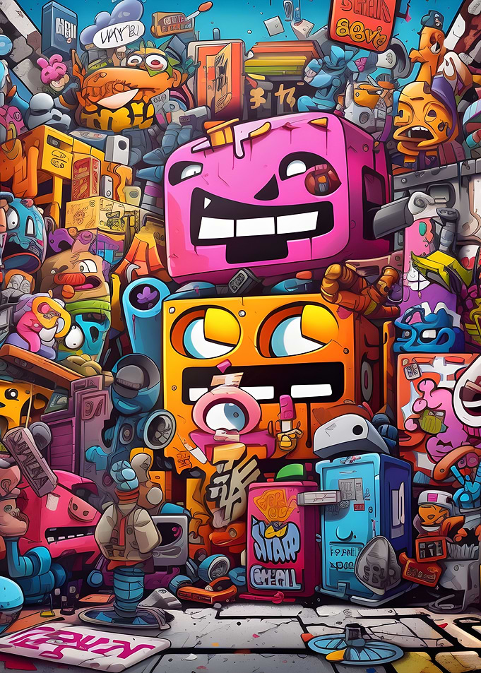 Graffiti wall art