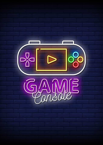 Game console neon sign
