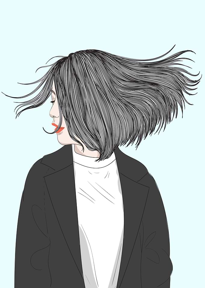 Women Flicking Her Hair
