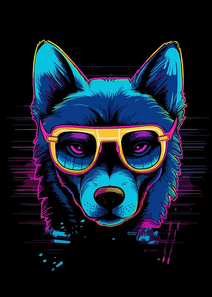 Cool Purple Dog