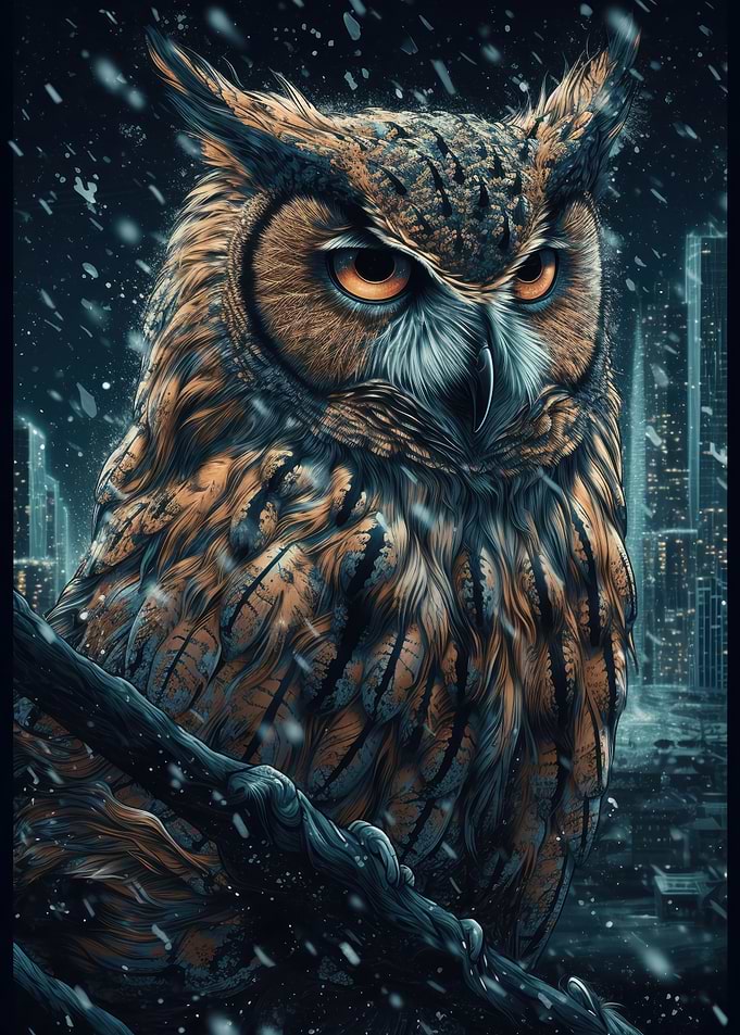 Eagle Owl in Snow