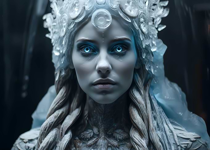Beautiful ice goddess