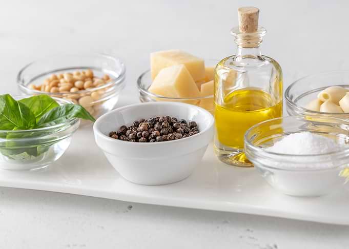 Ingredients for pesto