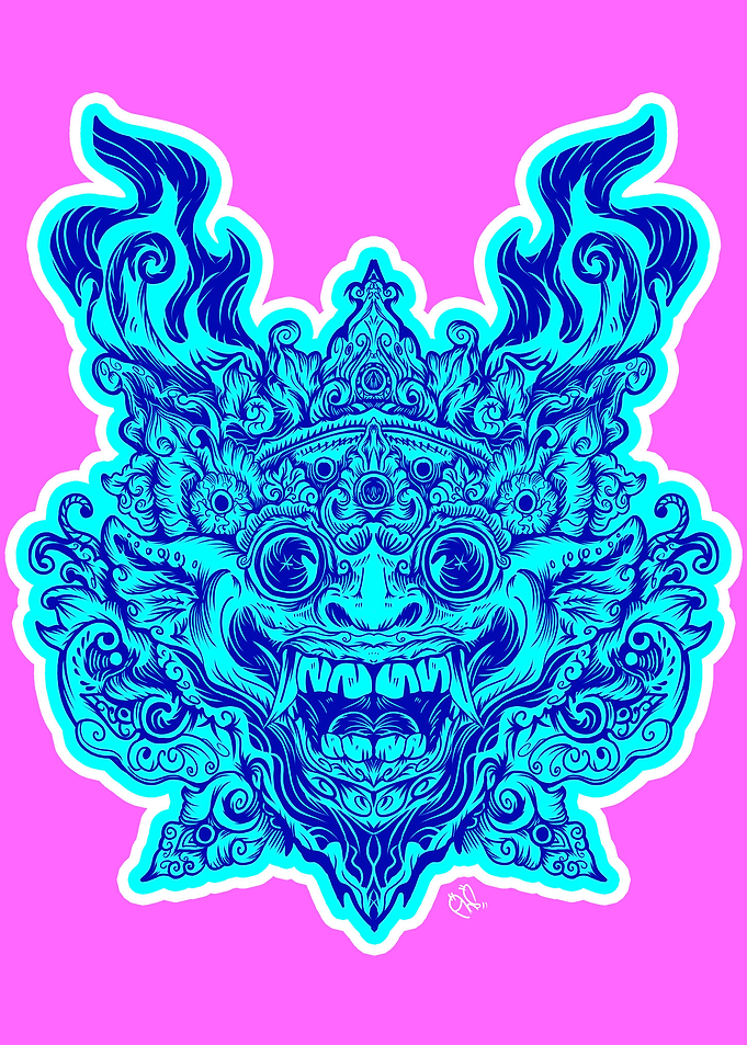 blue barong balinese aesth