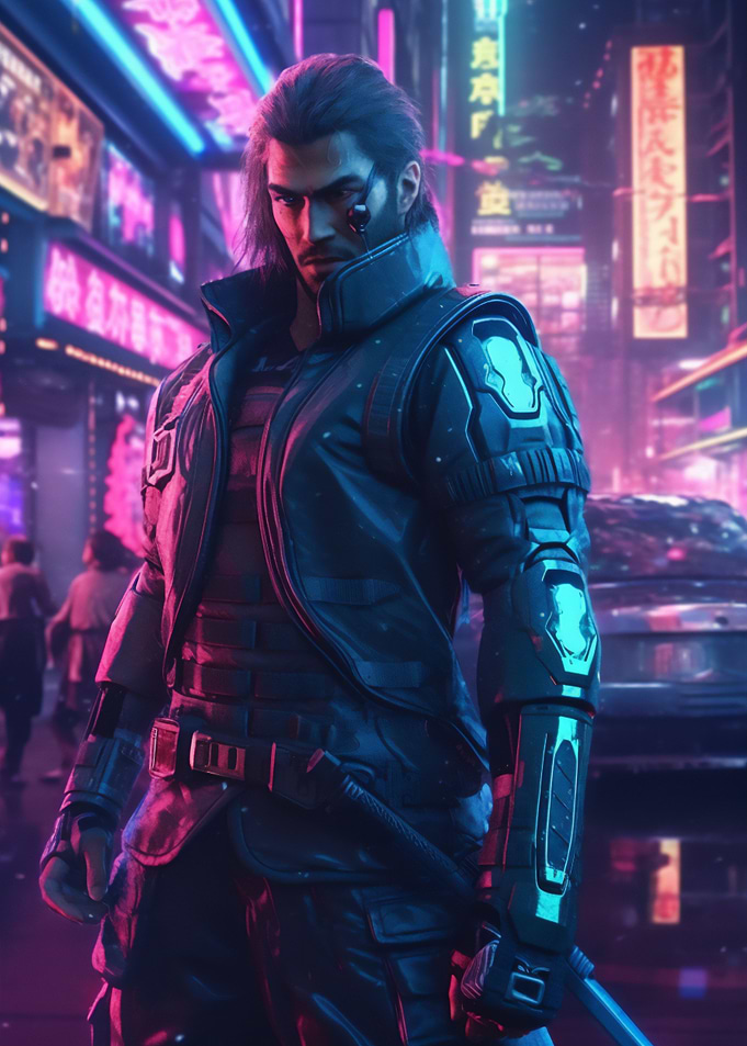 Cyberpunk ninja