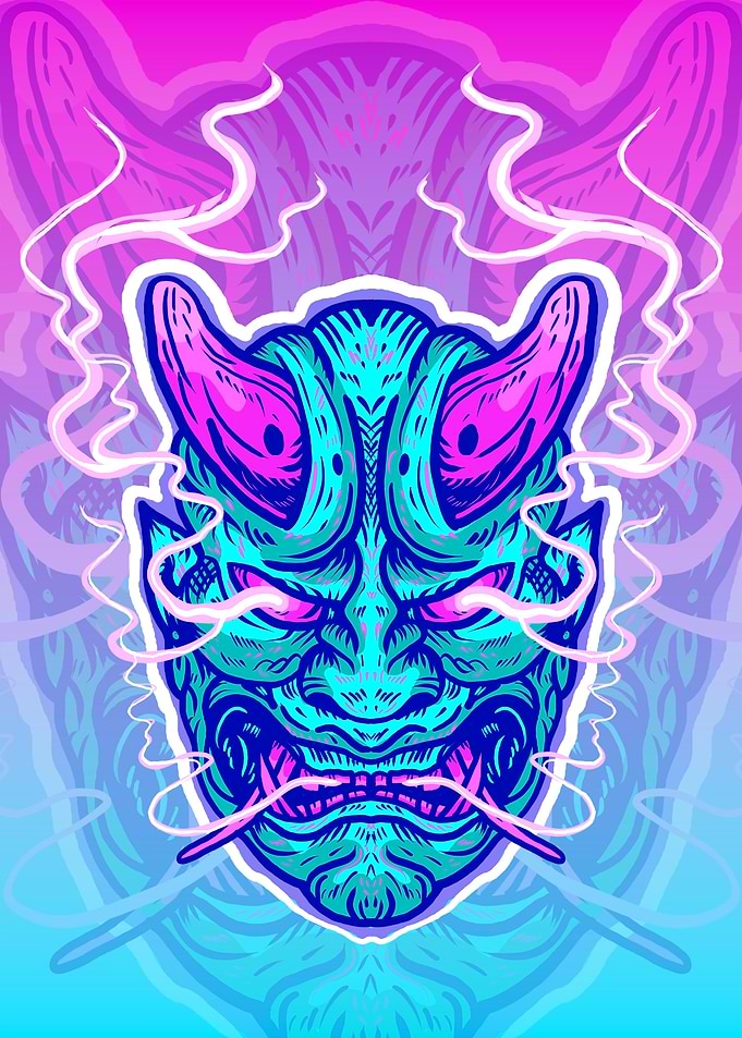the oni mask aesthetic