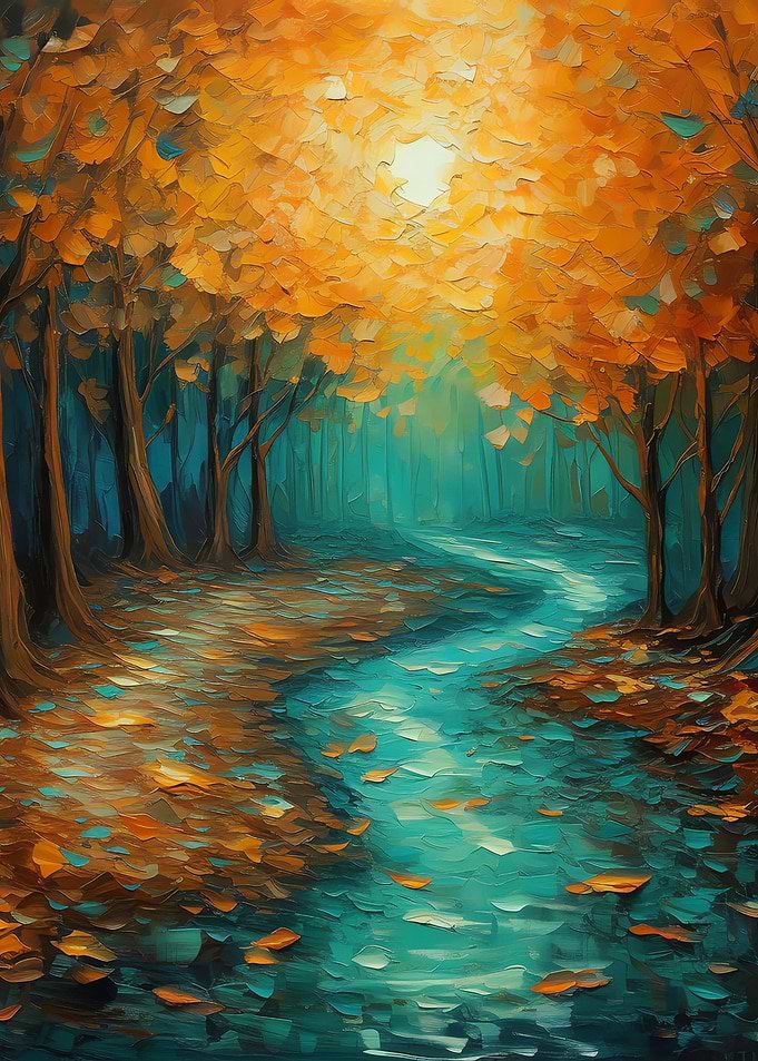 The Red Autumn Forest
