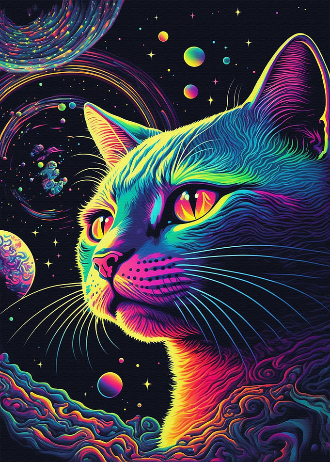 Colorful cat