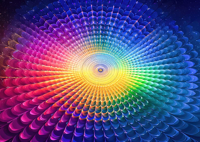Rainbow Sound wave Mandala