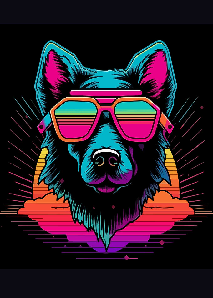 Retro Bouncer Security Dog