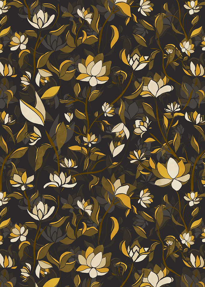 Golden Maximalist Floral