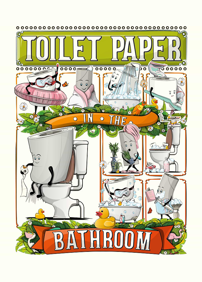 Toilet Paper in Bathroom