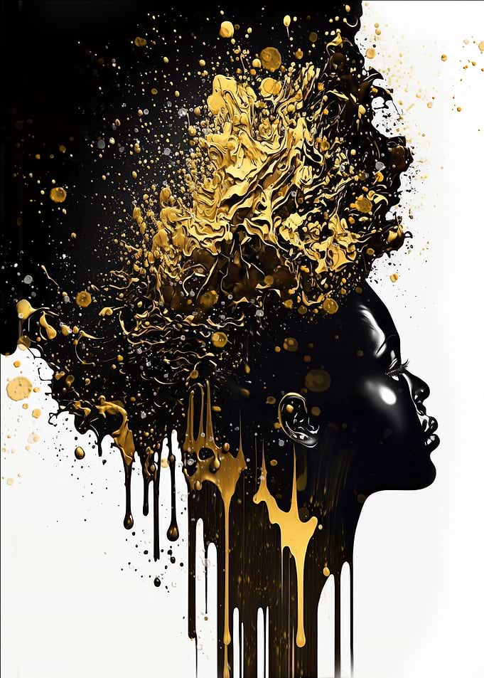 Black gold drip