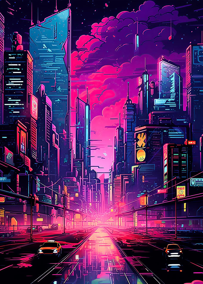 Cyberpunk City Japan