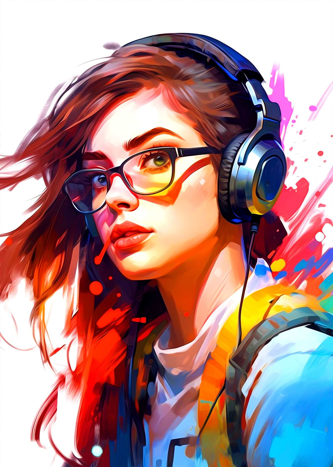 Colorful girl