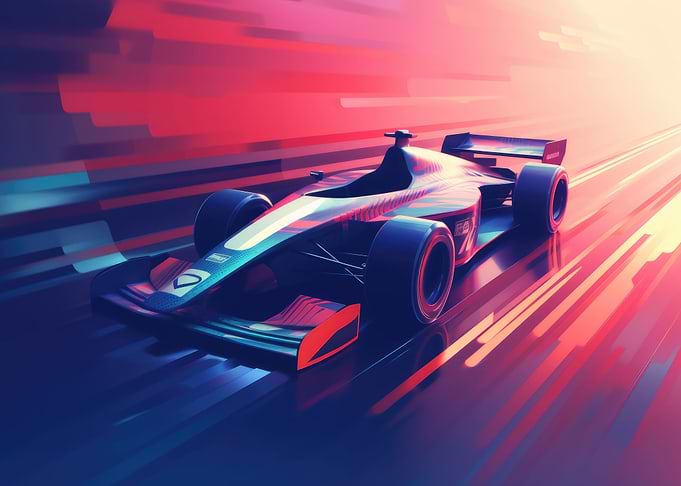 The F1 Car on The Track