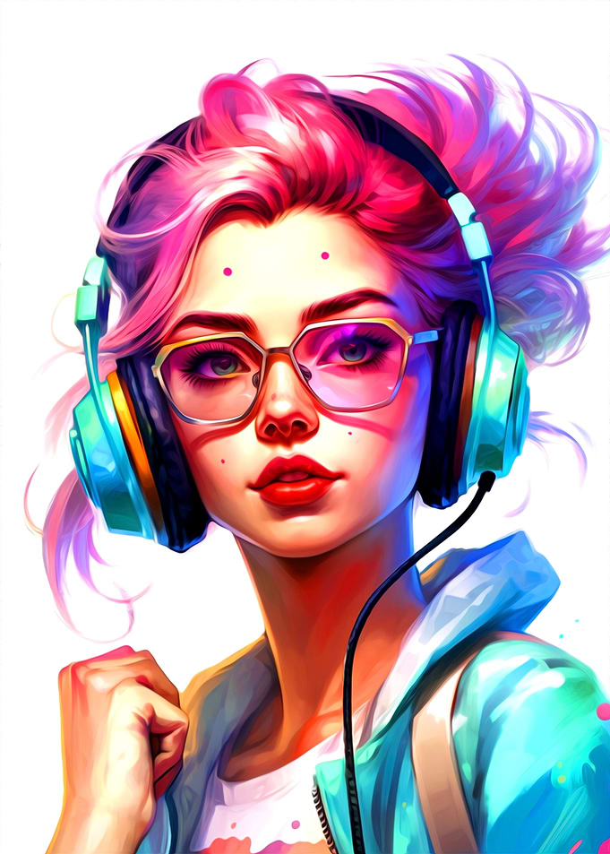 Colorful girl