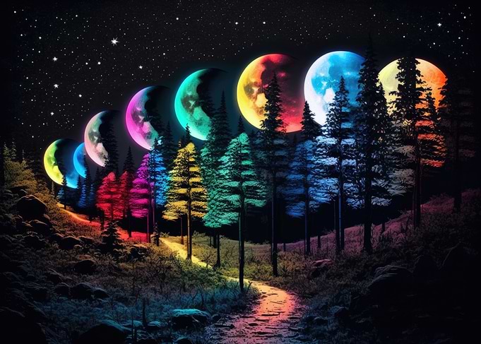 Rainbow Moon Forest