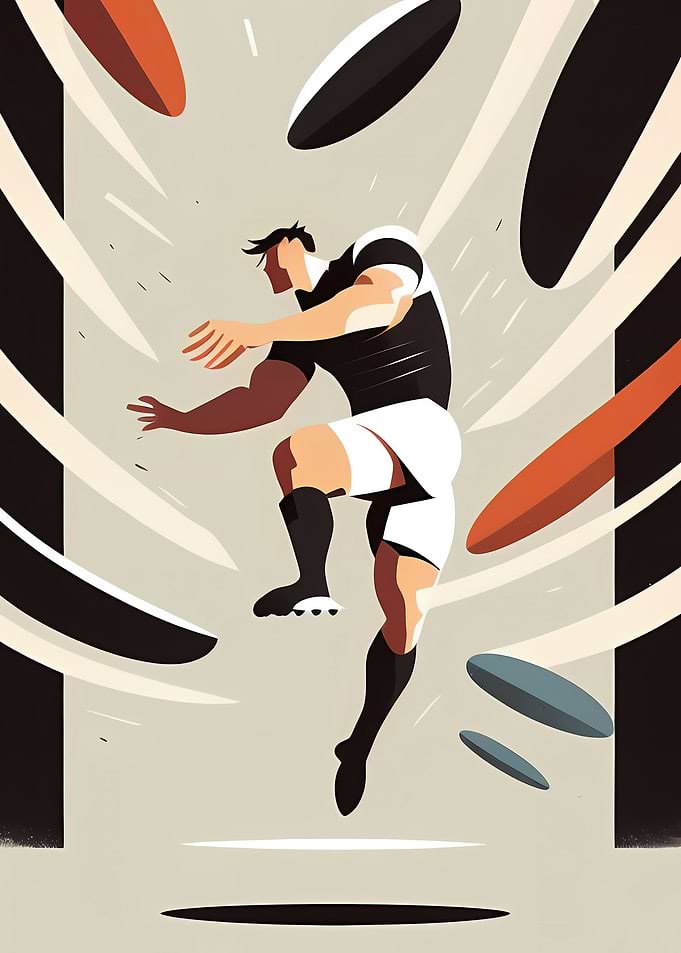 Minimalist Rugby Player