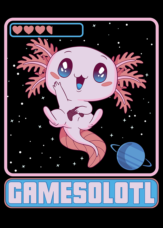 Cute Axolotl Gaming