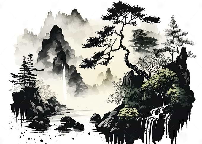Asian landscape painting