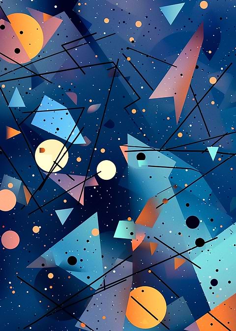 Bold Blue Depths — living room metal wall art