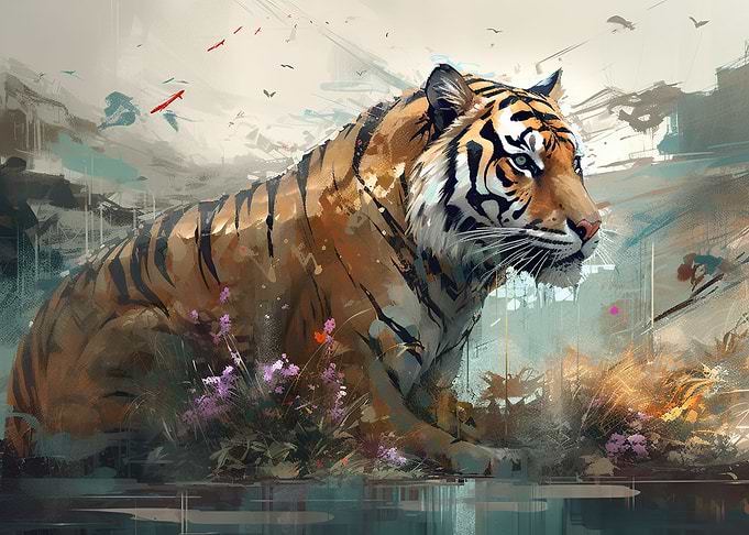 Tiger Serenity Wall Art