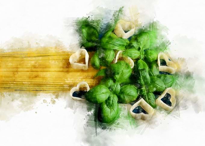 spaghetti watercolor