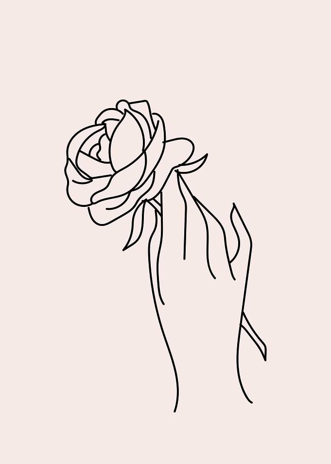 One Line Art Woman