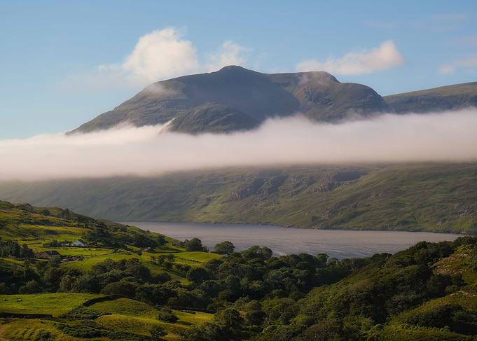 Mountain with fog