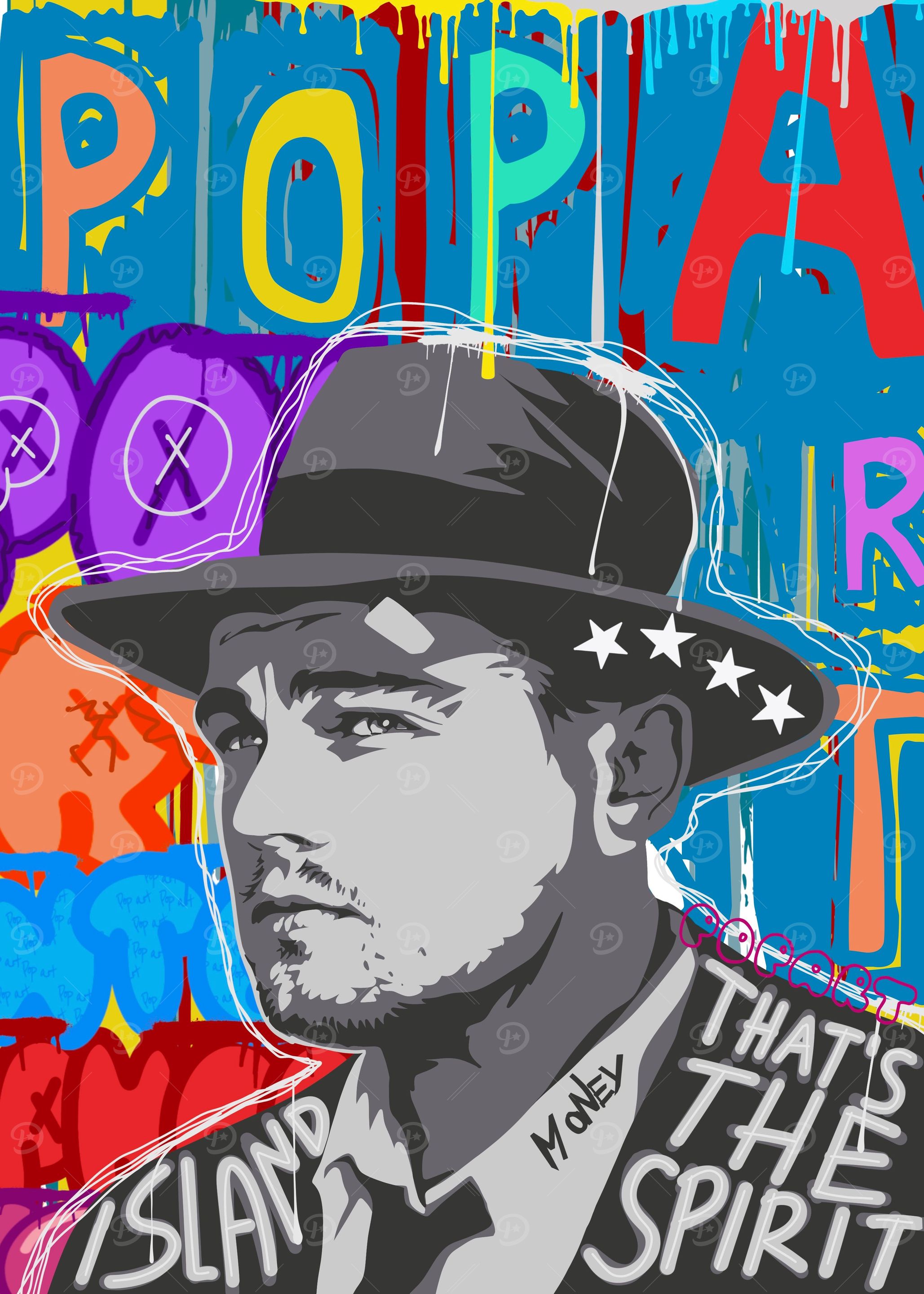 Iconic character pop art