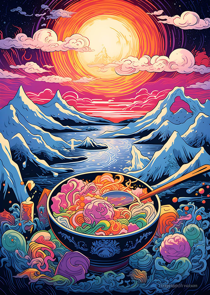 ramen japanese retro