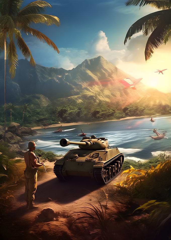 WW2 landscape Art