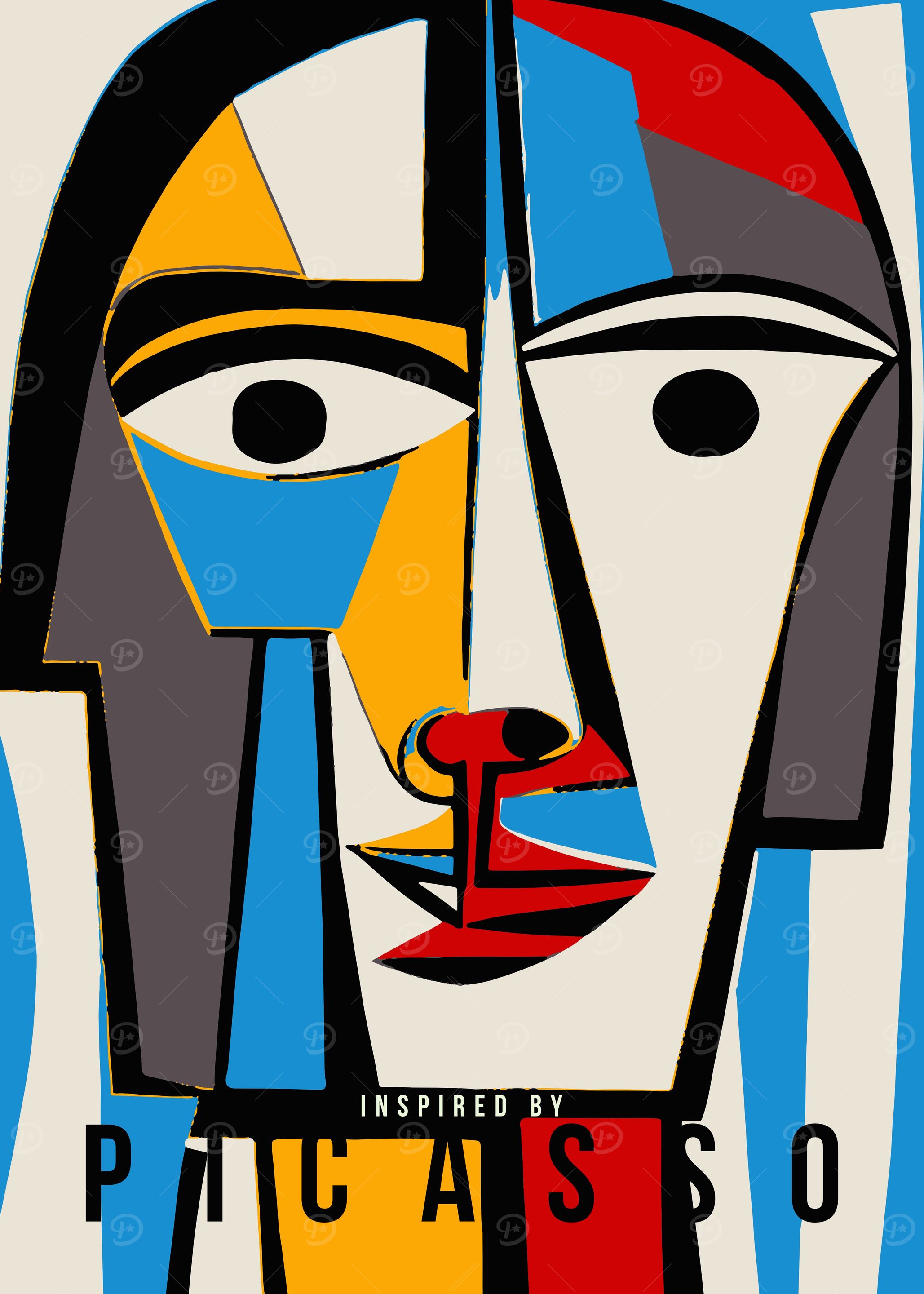Retro Cubism Head