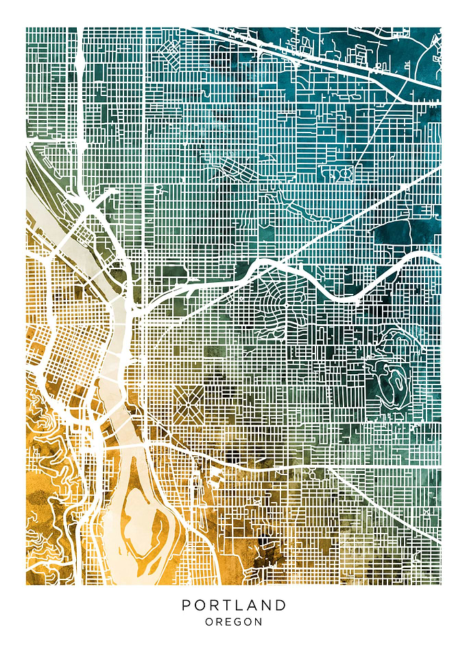 Portland Oregon Map