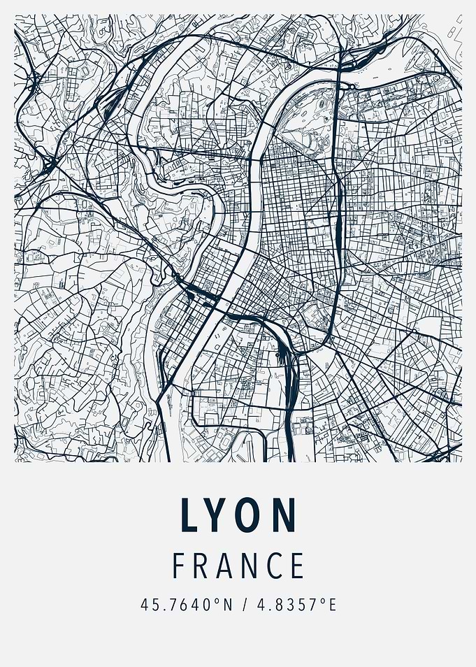 lyon simple map