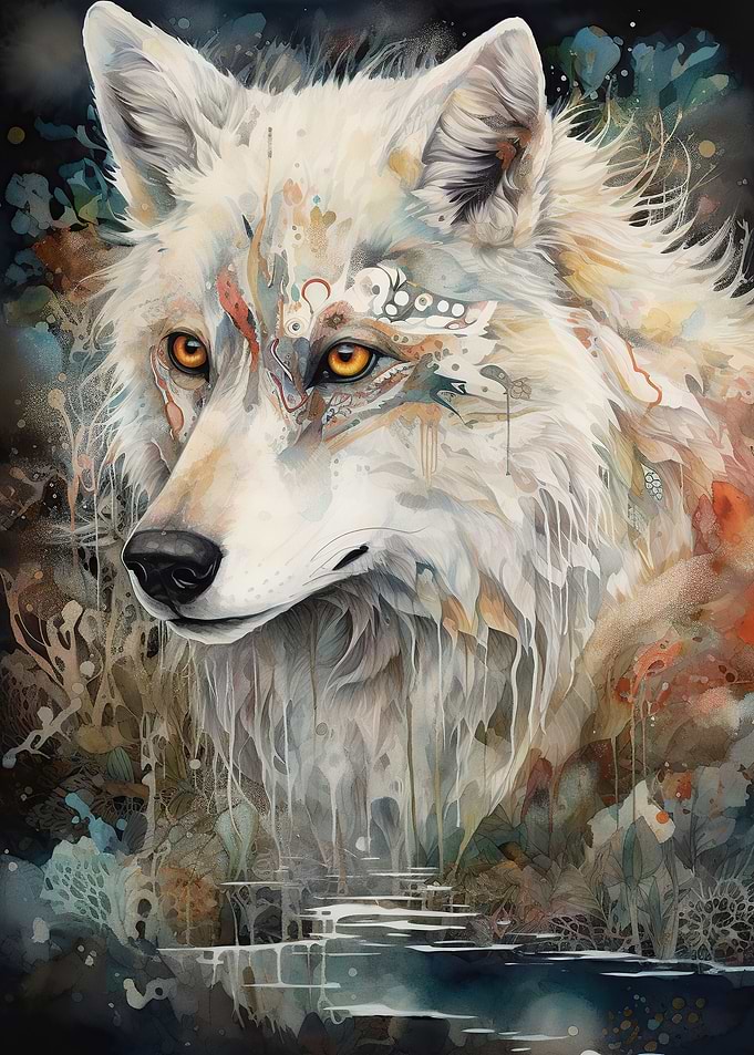 Arctic Majesty Wolf Poster