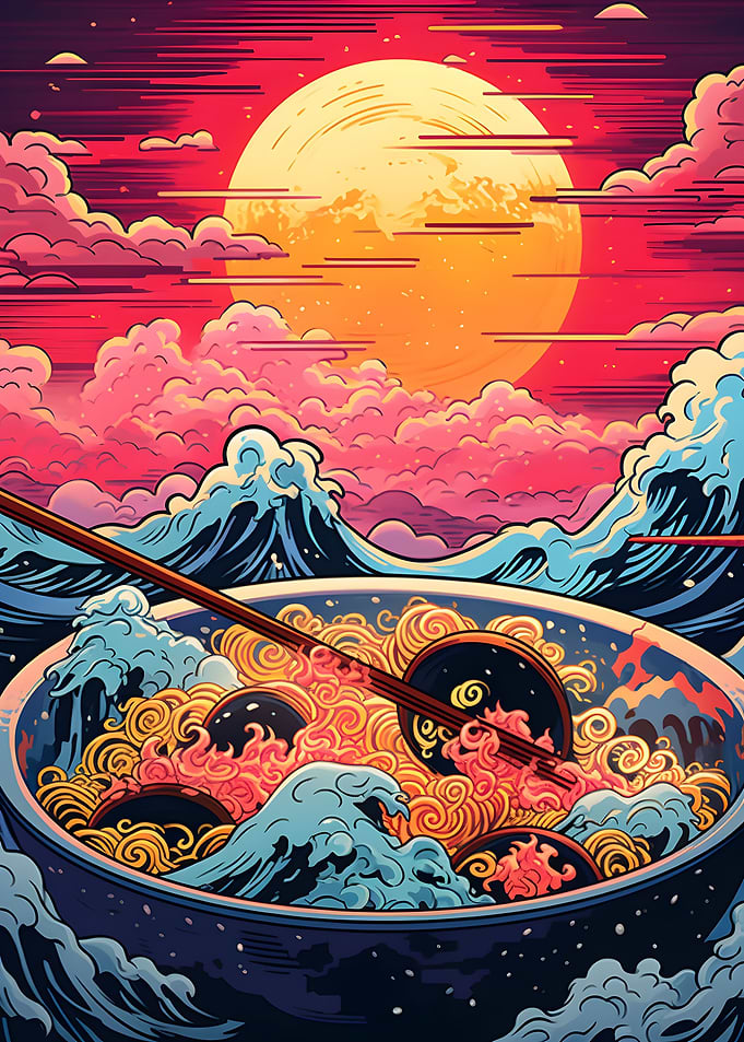 ramen japanese retro
