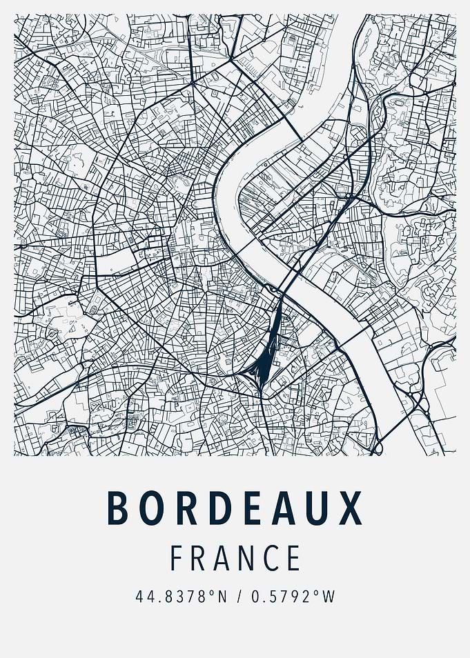 bordeaux simple map