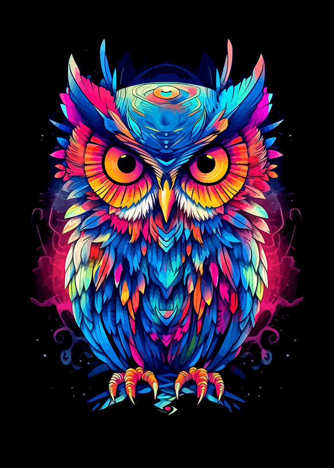 Owl in watercolor