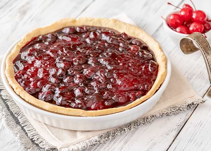 Cherry jam tart