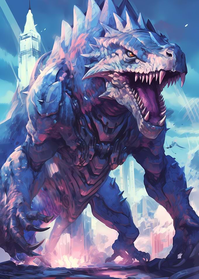 Blue Ice Dinosaur Beast