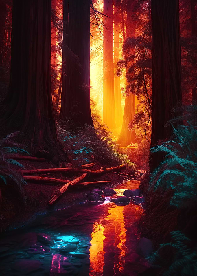 Sunset in The Forest