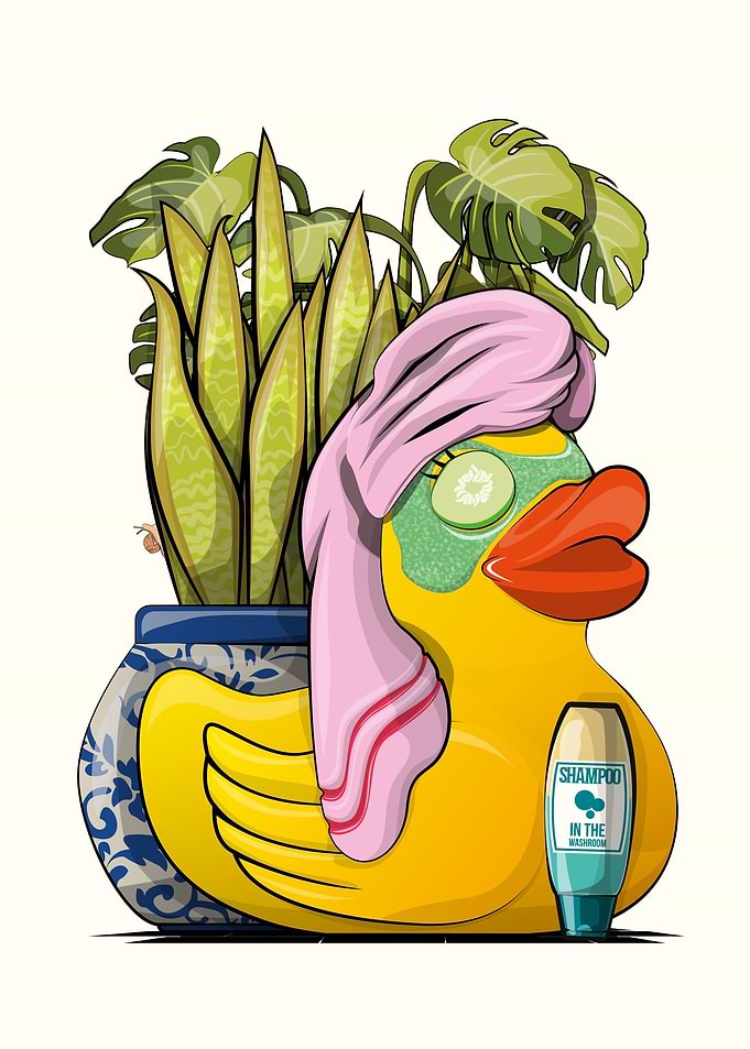 Rubber Duck in Bathroom